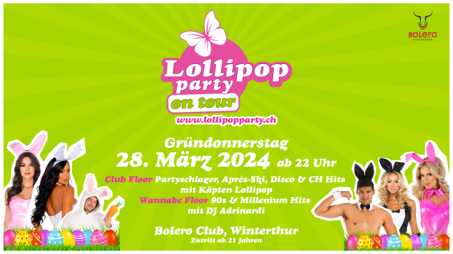 Lollipop Party on Tour - mit 2 Dance Floors